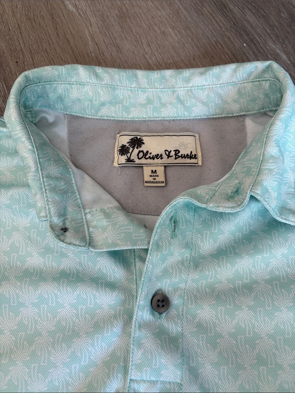 Oliver & Burke mint green palm tree polo - Picture 2 of 3
